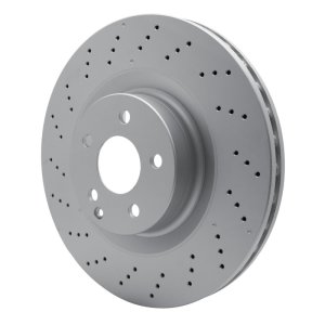 Mercedes-Benz S550 Brake Rotor (1) - Front - R1 Concepts - Drilled GeoSPEC - `07-`14